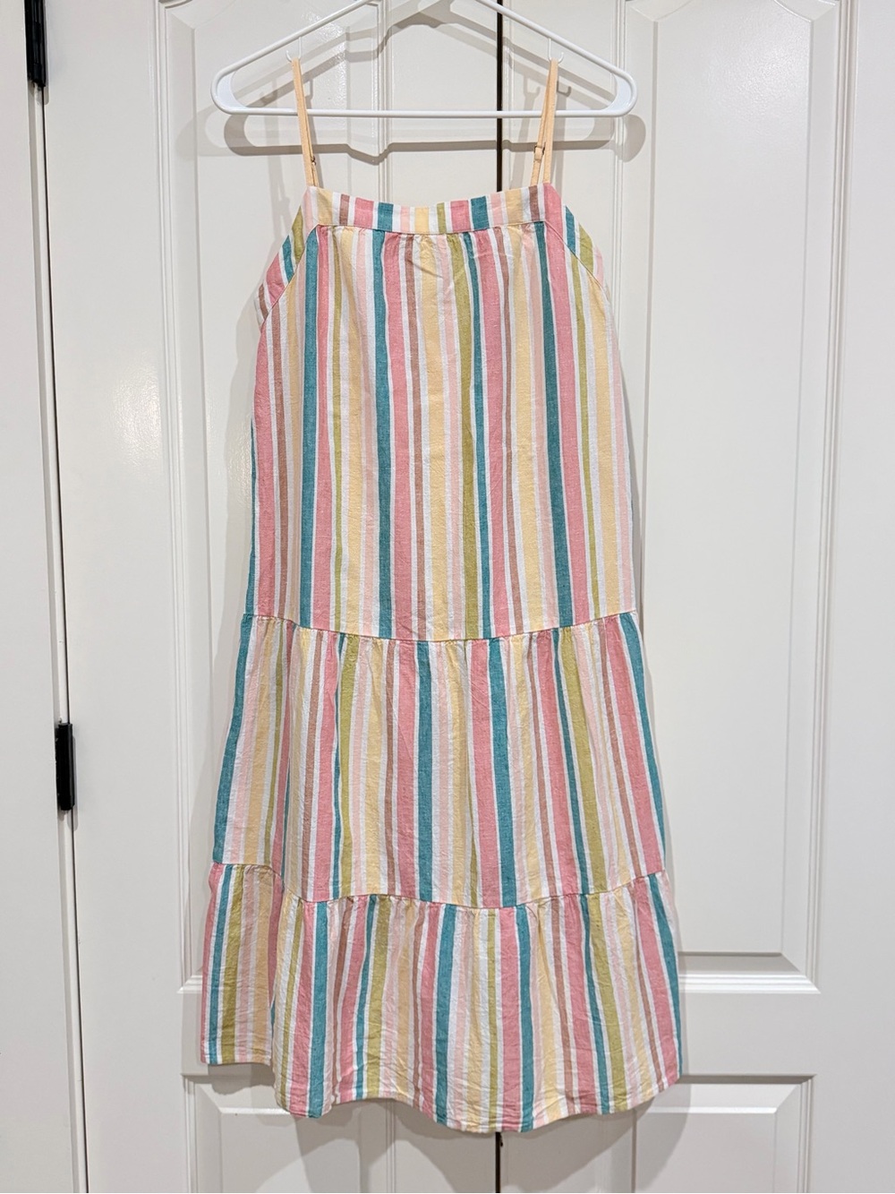 Roxy Women's Pastel Stripe Tiered Sundress Size M - Picture 3 of 4